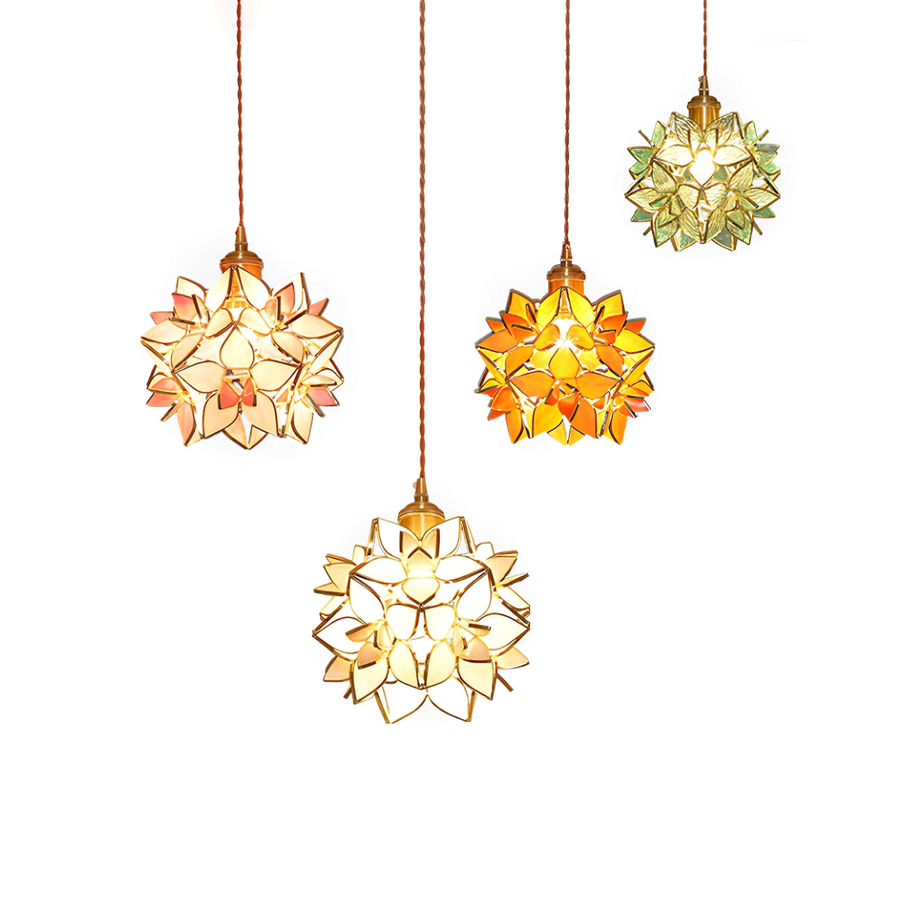 Clear Glass Capiz-Shells Pendant Light