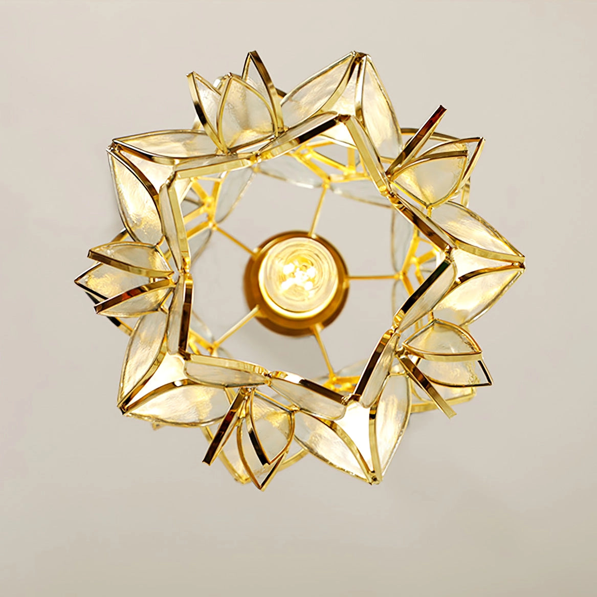 Clear Glass Capiz-Shells Pendant Light