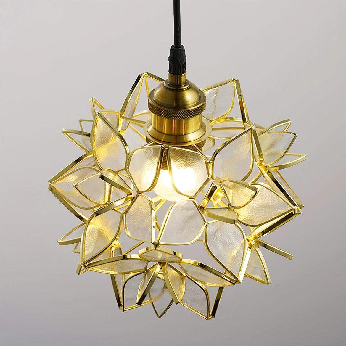 Clear Glass Capiz-Shells Pendant Light
