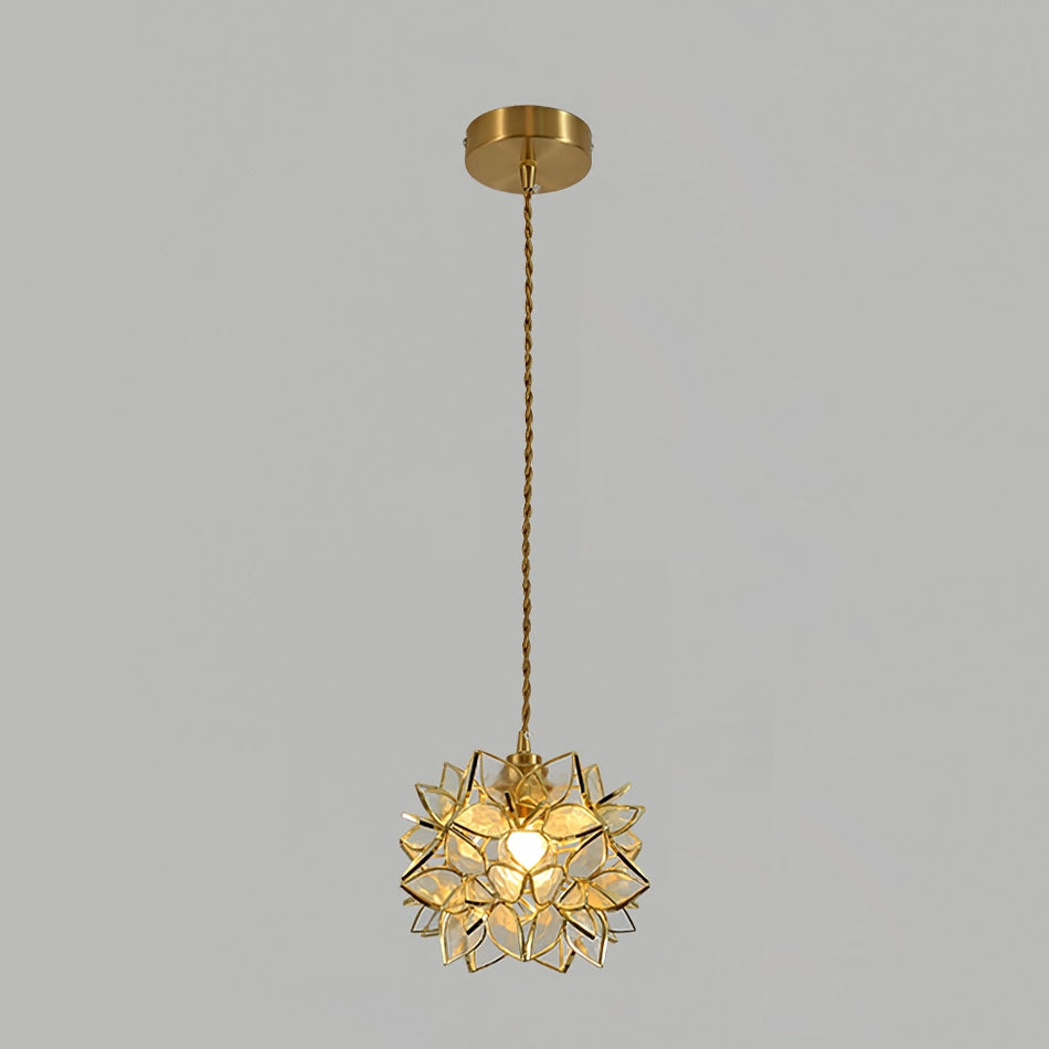 Clear Glass Capiz-Shells Pendant Light