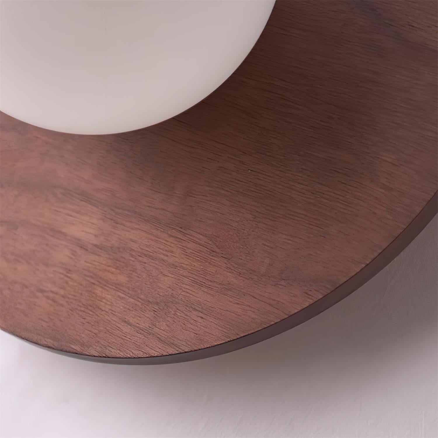 Contemporary Wood and Glass Wall Lamp – Damp-Rated Decorative Lighting