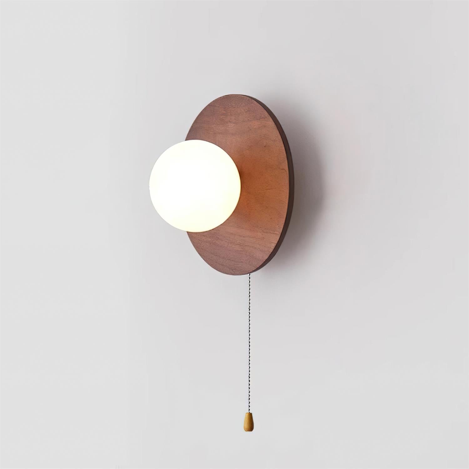 Contemporary Wood and Glass Wall Lamp – Damp-Rated Decorative Lighting