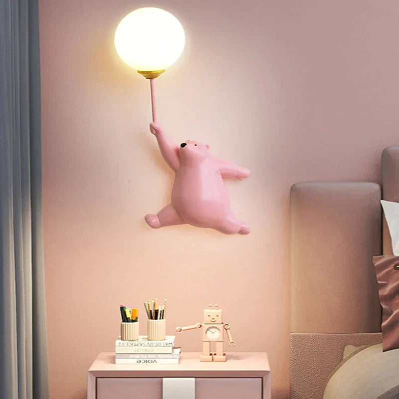 3D Moonlight Bear Wall Lamp