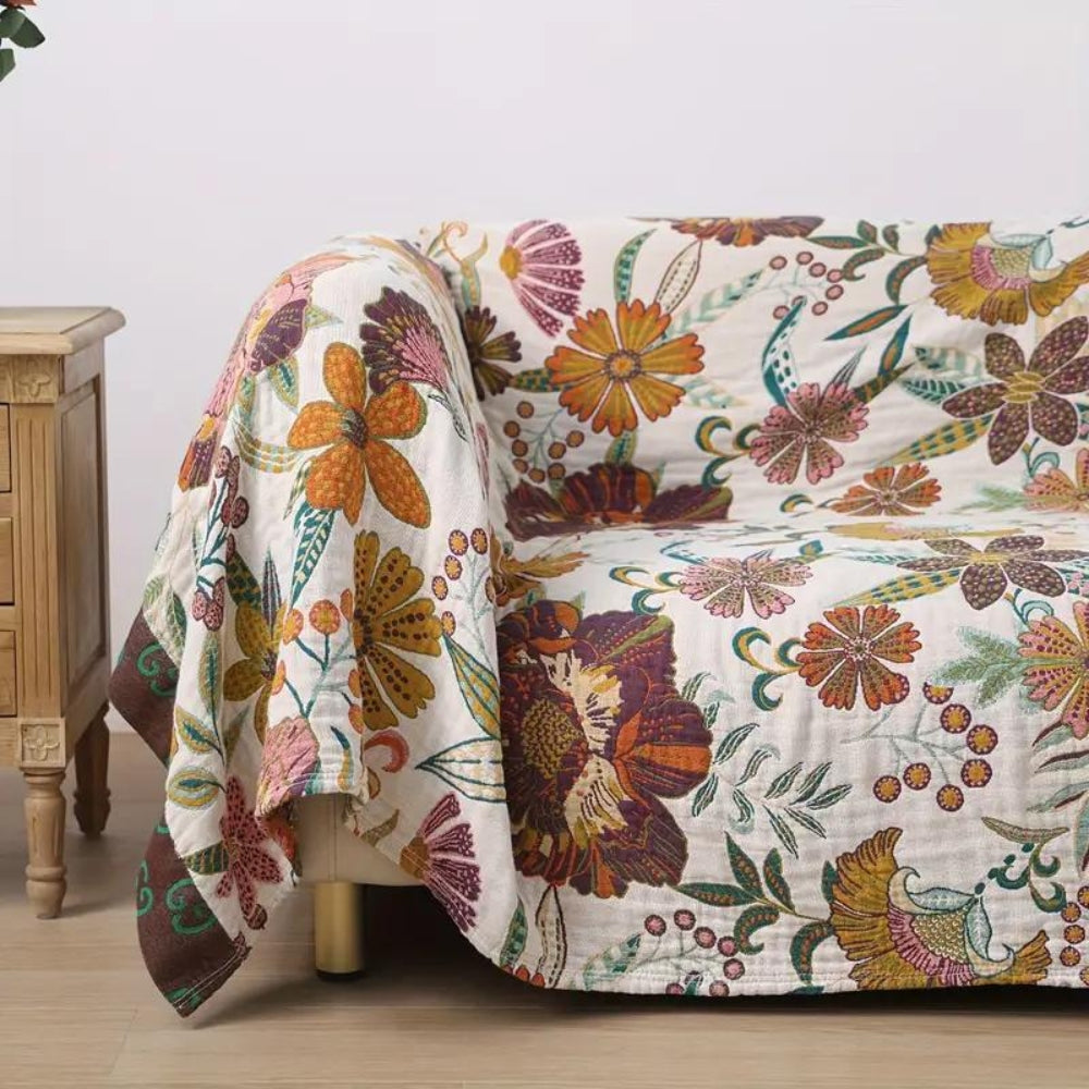 Botanical Print Throw Blanket