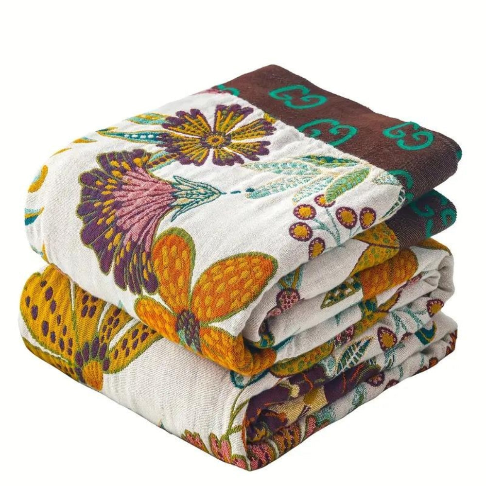 Botanical Print Throw Blanket