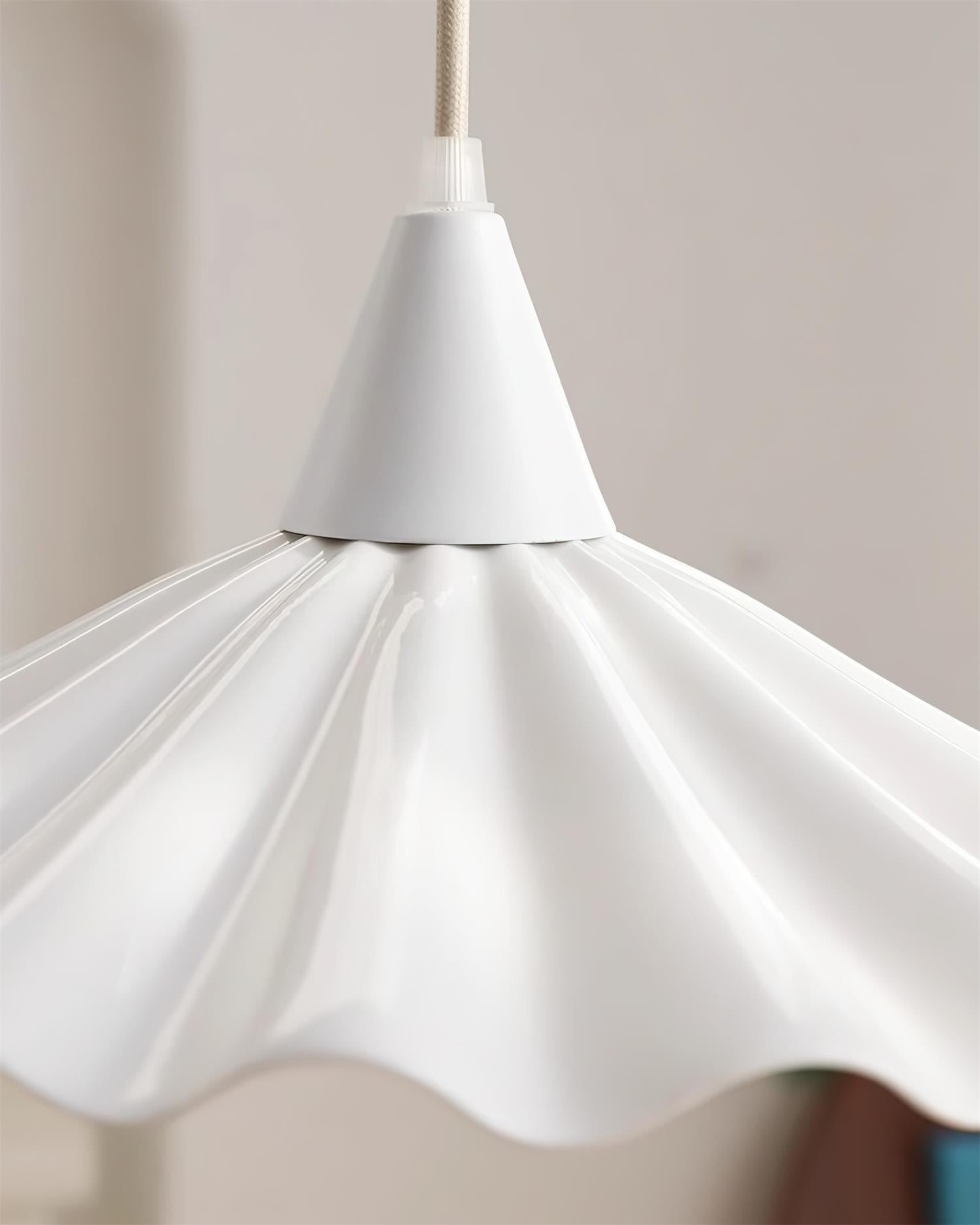 Matte White Ceramic Pendant Lamp – Modern Hanging Lamp