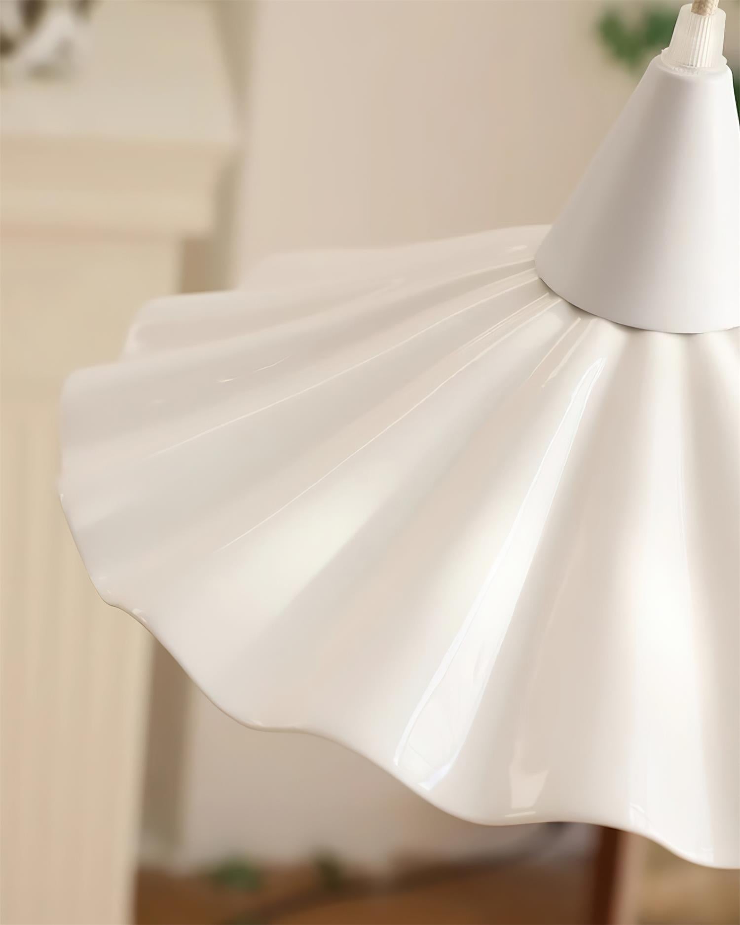 Matte White Ceramic Pendant Lamp – Modern Hanging Lamp