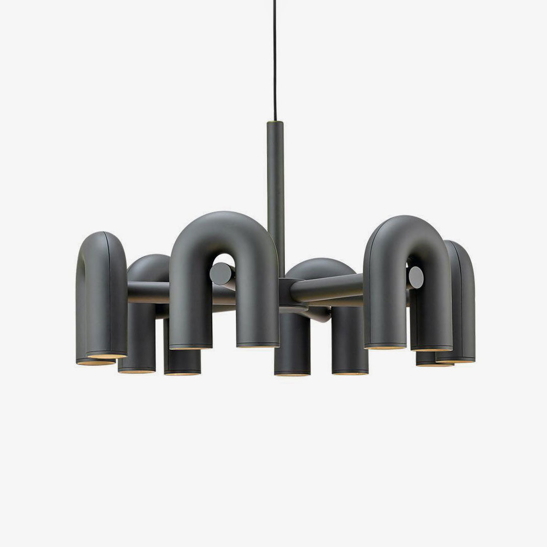 Contemporary Cirkus Chandelier – Sculptural U-Shaped Ceiling Light