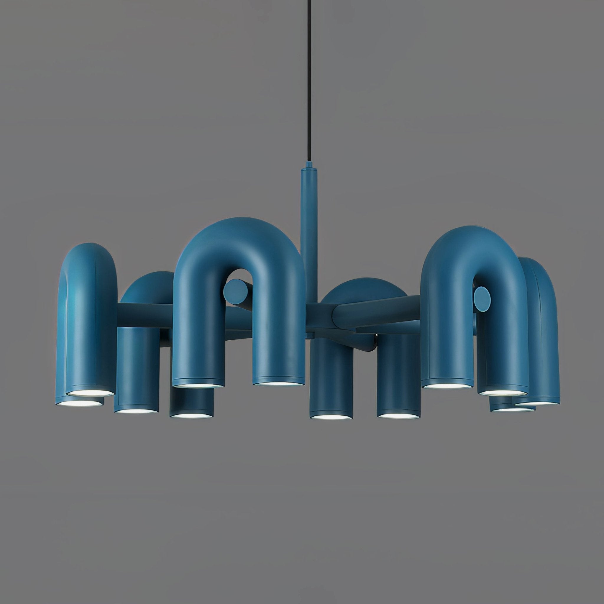 Contemporary Cirkus Chandelier – Sculptural U-Shaped Ceiling Light