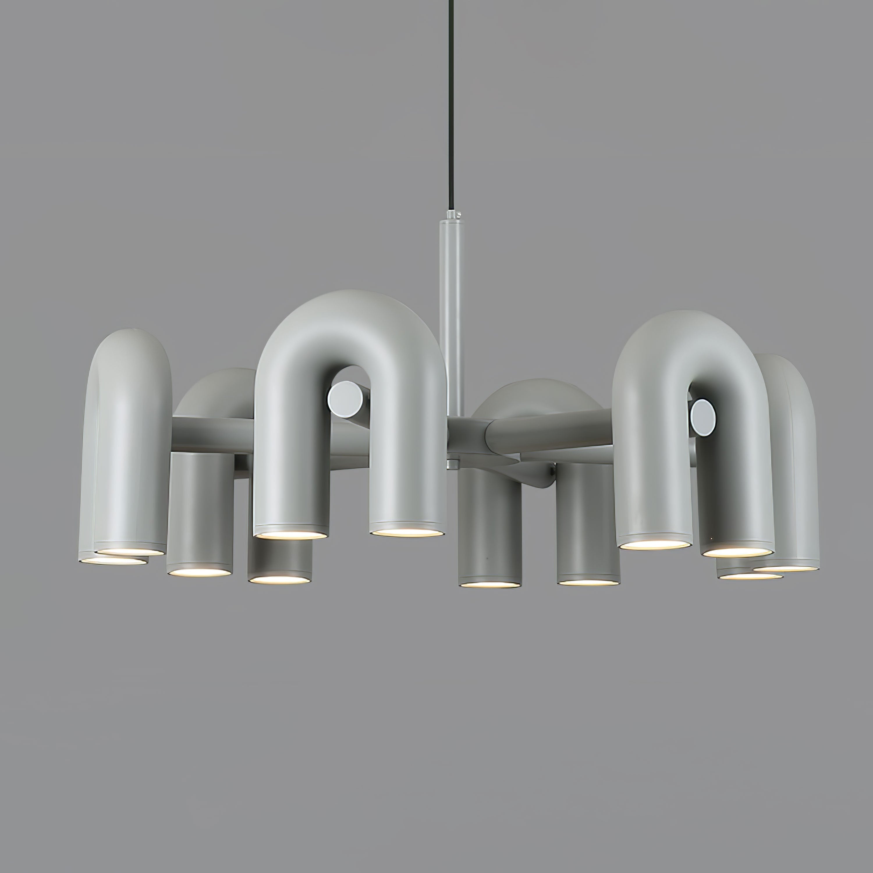 Contemporary Cirkus Chandelier – Sculptural U-Shaped Ceiling Light