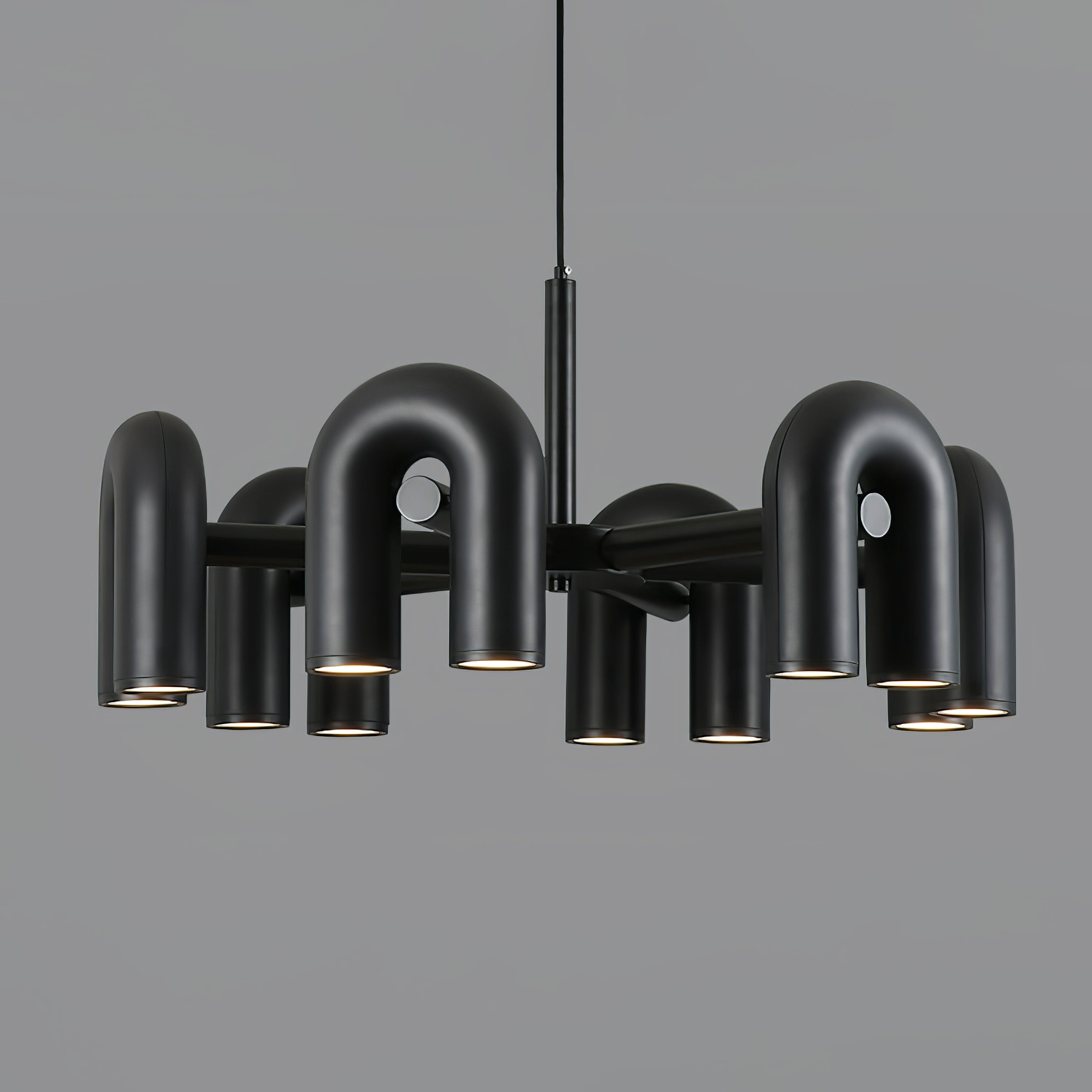 Contemporary Cirkus Chandelier – Sculptural U-Shaped Ceiling Light