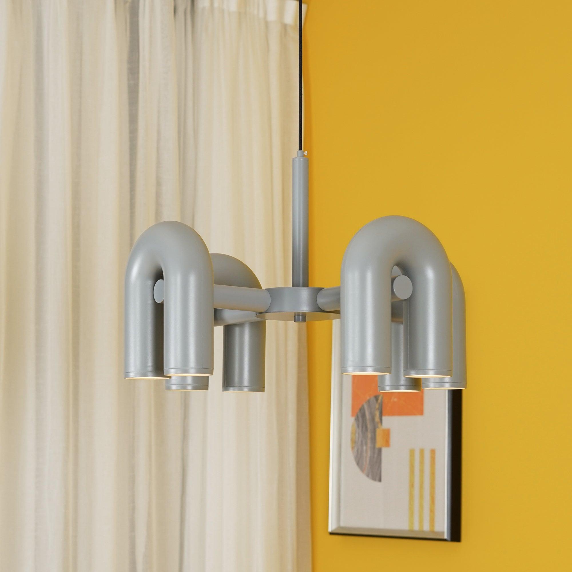 Contemporary Cirkus Chandelier – Sculptural U-Shaped Ceiling Light