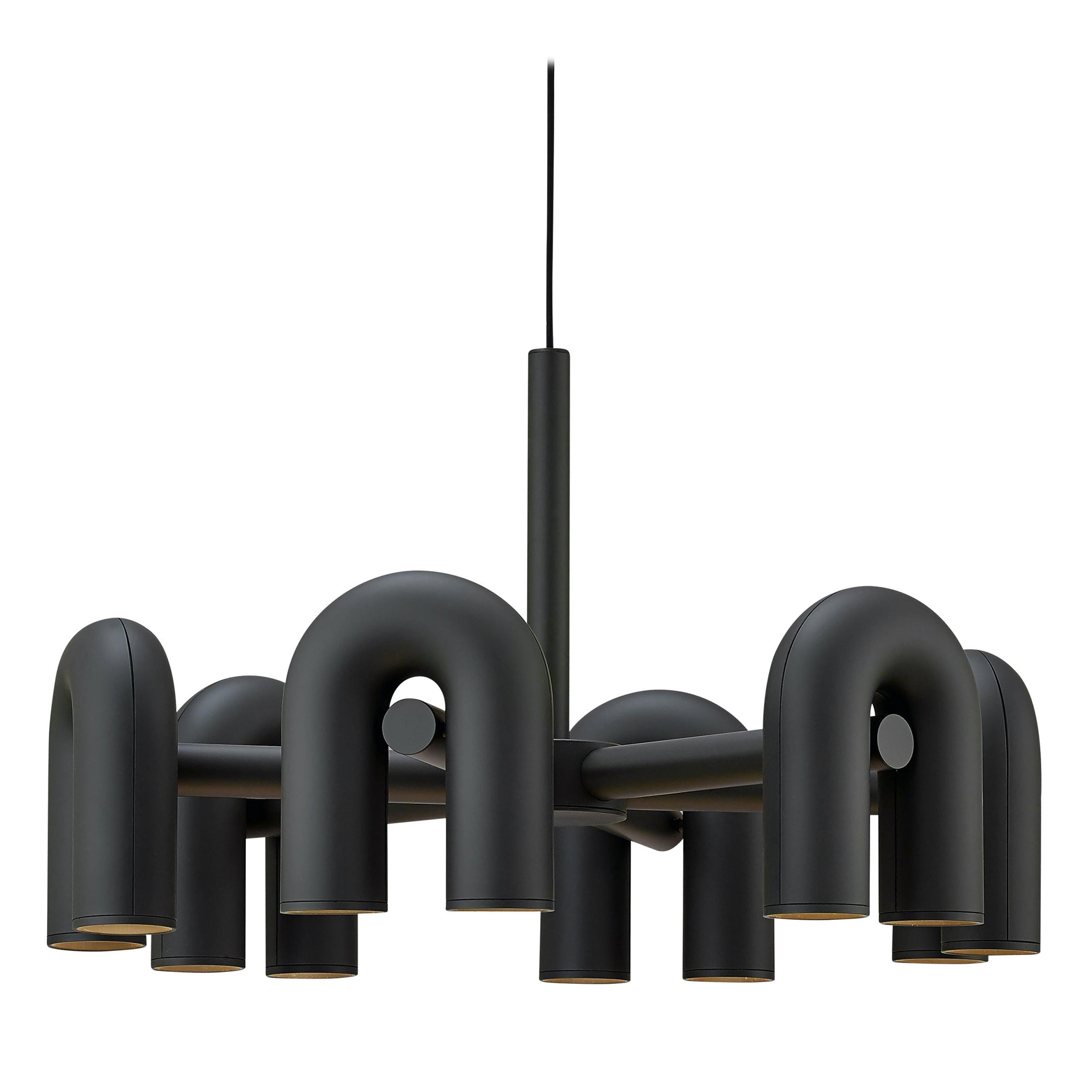 Contemporary Cirkus Chandelier – Sculptural U-Shaped Ceiling Light