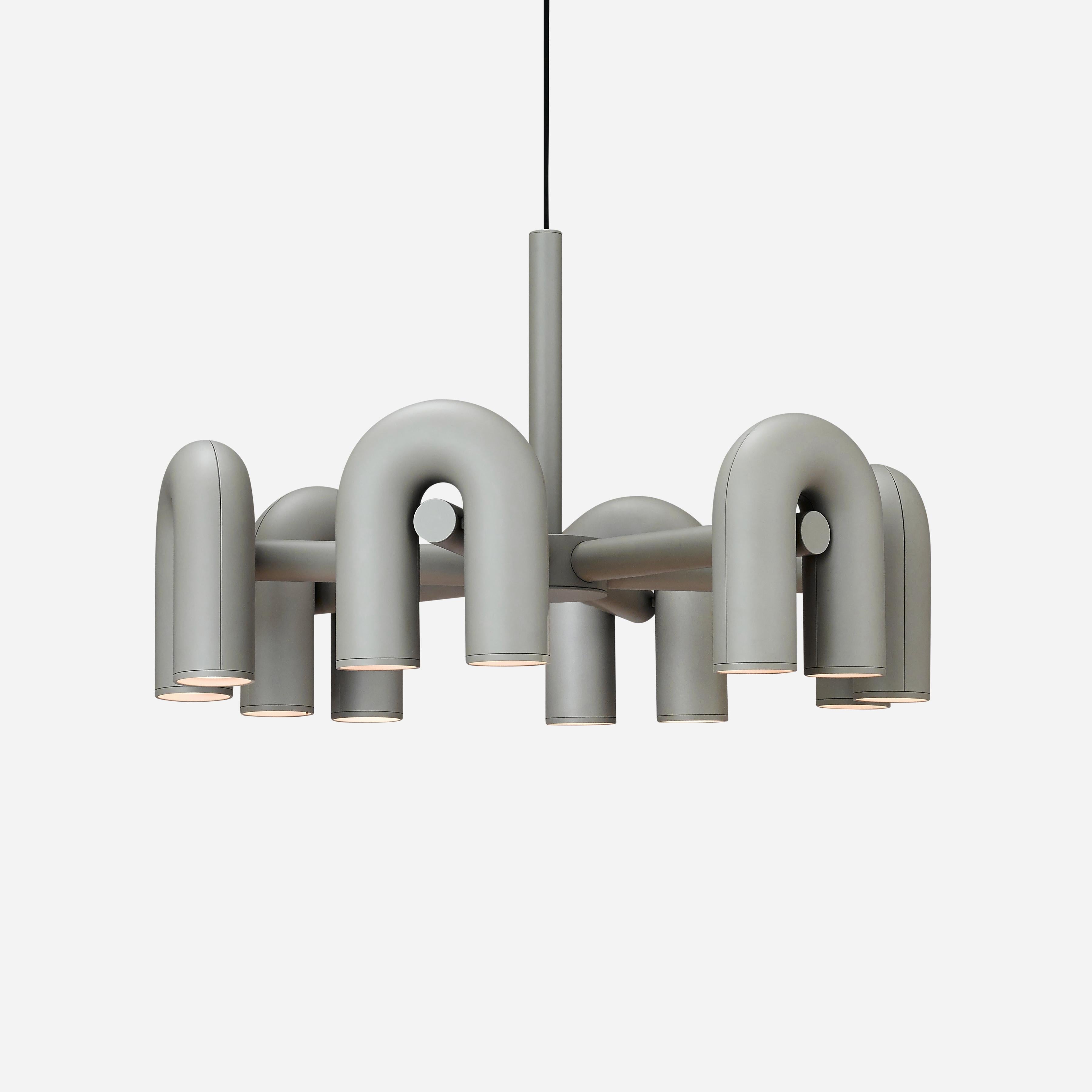 Contemporary Cirkus Chandelier – Sculptural U-Shaped Ceiling Light