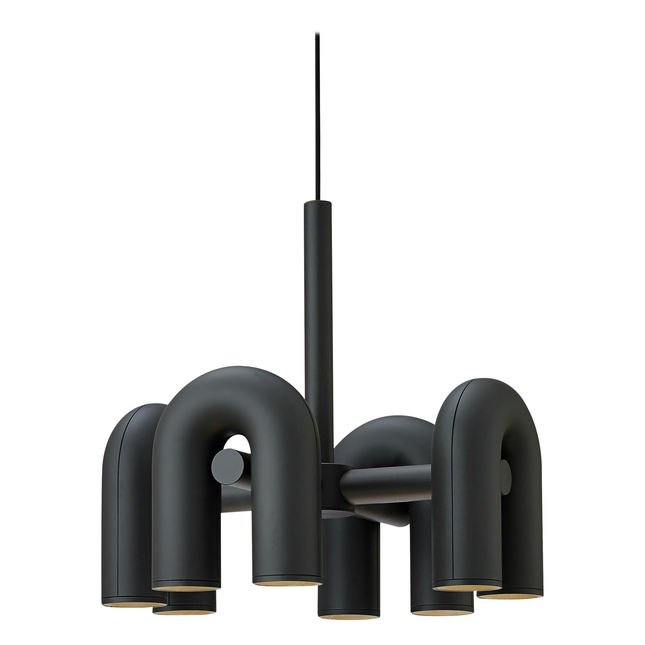 Contemporary Cirkus Chandelier – Sculptural U-Shaped Ceiling Light