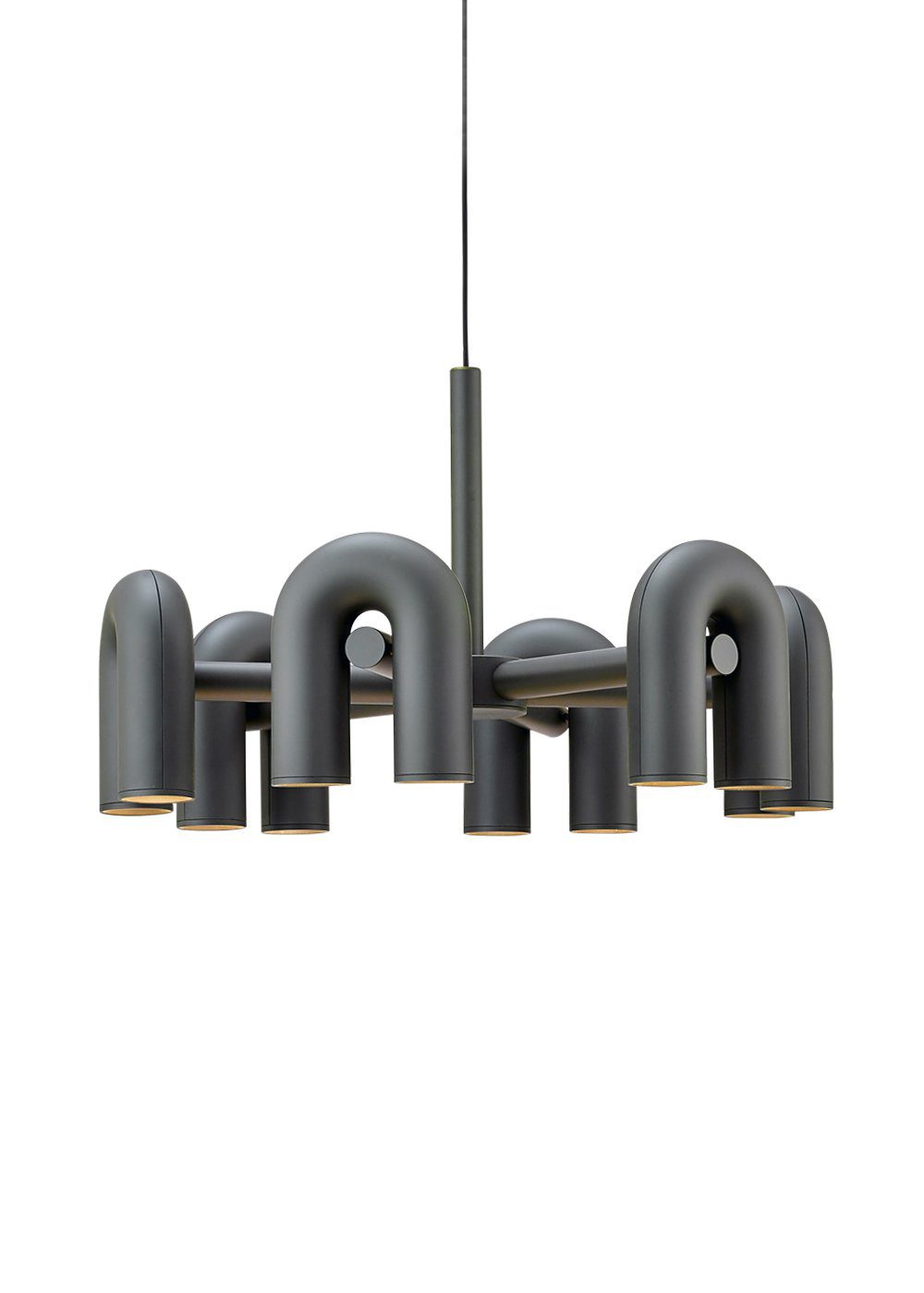 Contemporary Cirkus Chandelier – Sculptural U-Shaped Ceiling Light