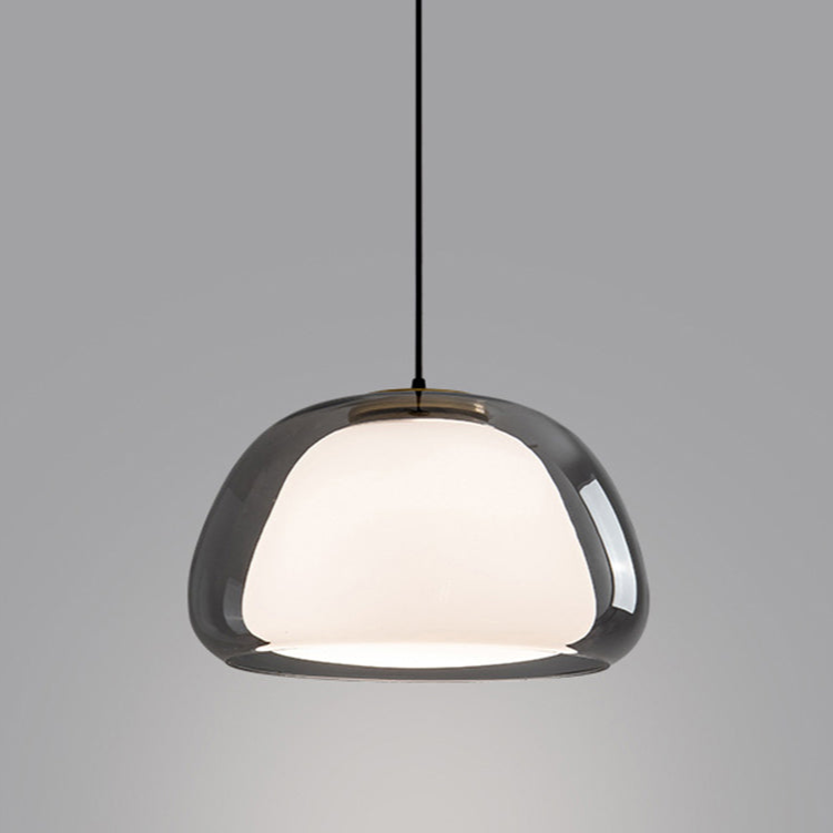 Jelly-Shaped Pendant Lamp | Milk Glass Shade