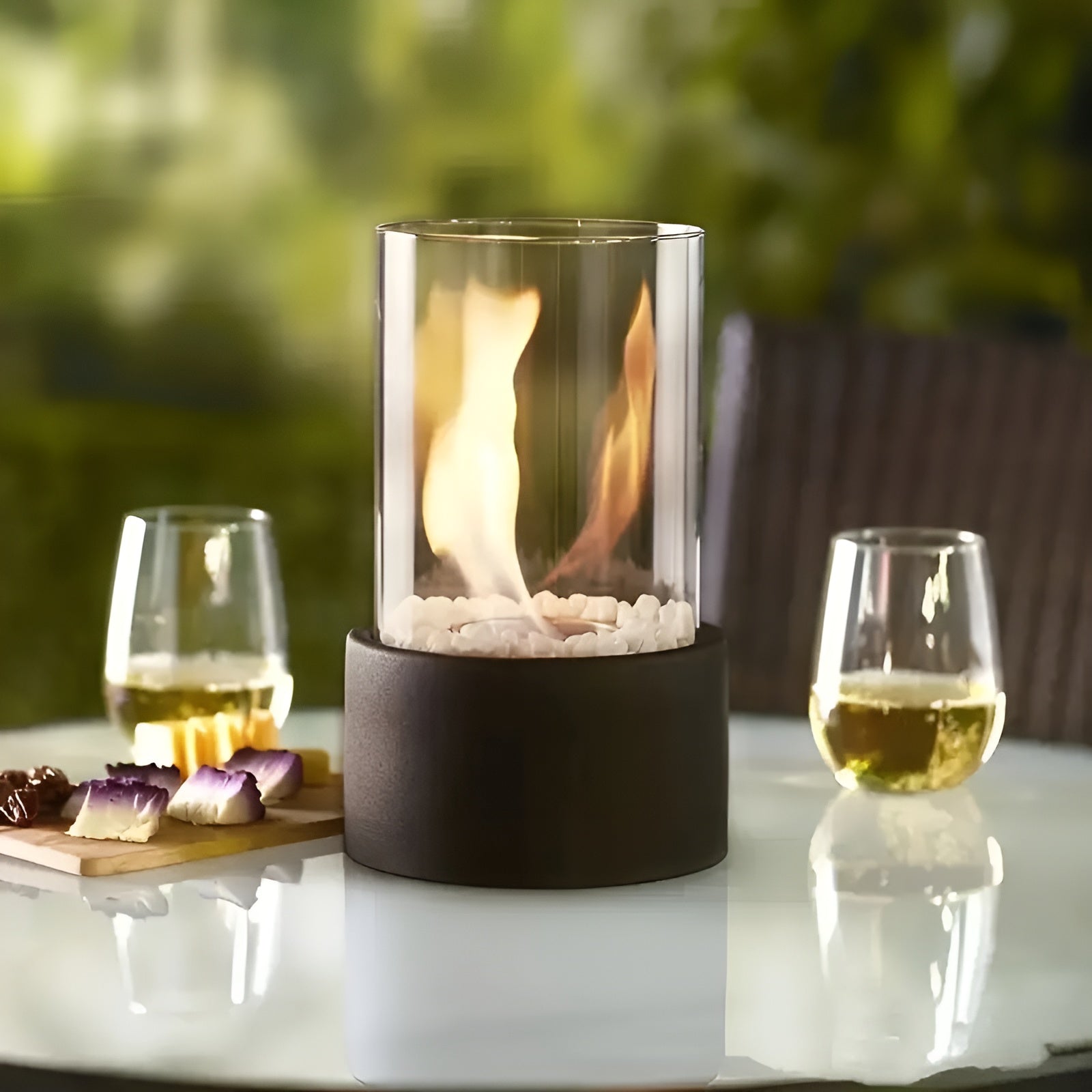 Modern Mini Tabletop Fireplace | Portable