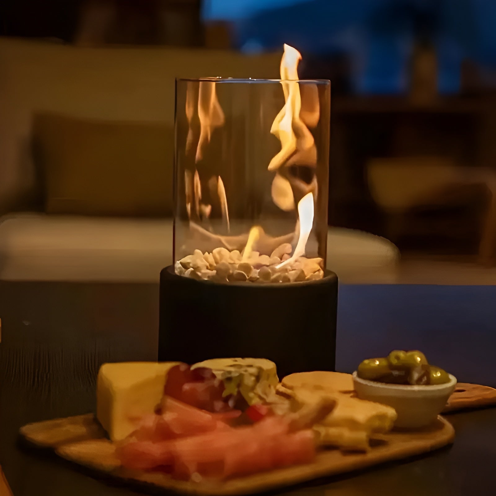 Modern Mini Tabletop Fireplace | Portable