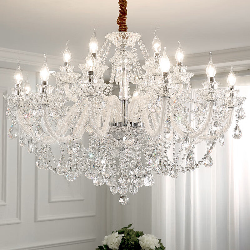 French-Style Crystal Chandelier – Glamorous Indoor Lighting