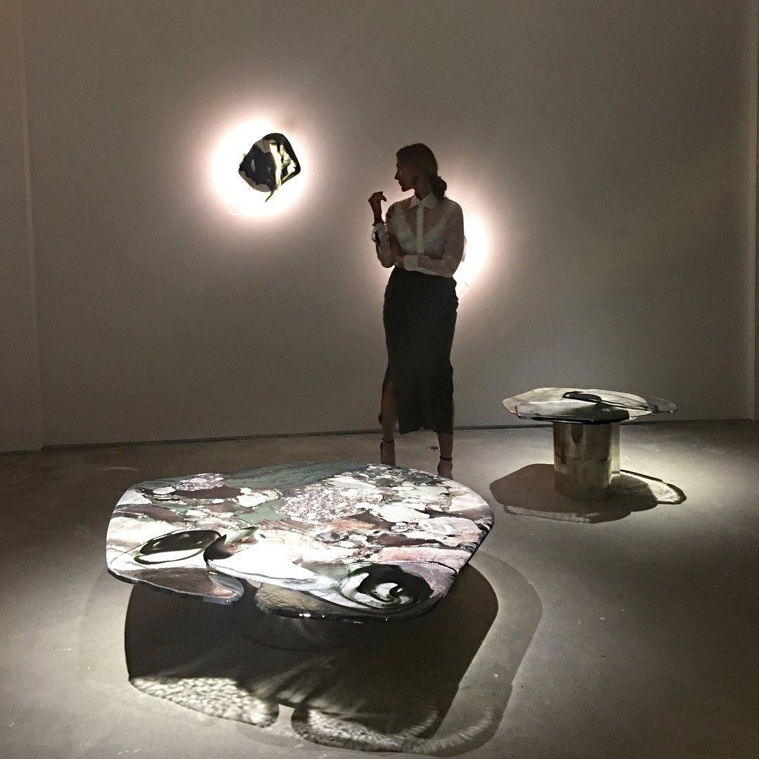 Artistic Glass Wall Sconce – Fluid Design LED Lamp