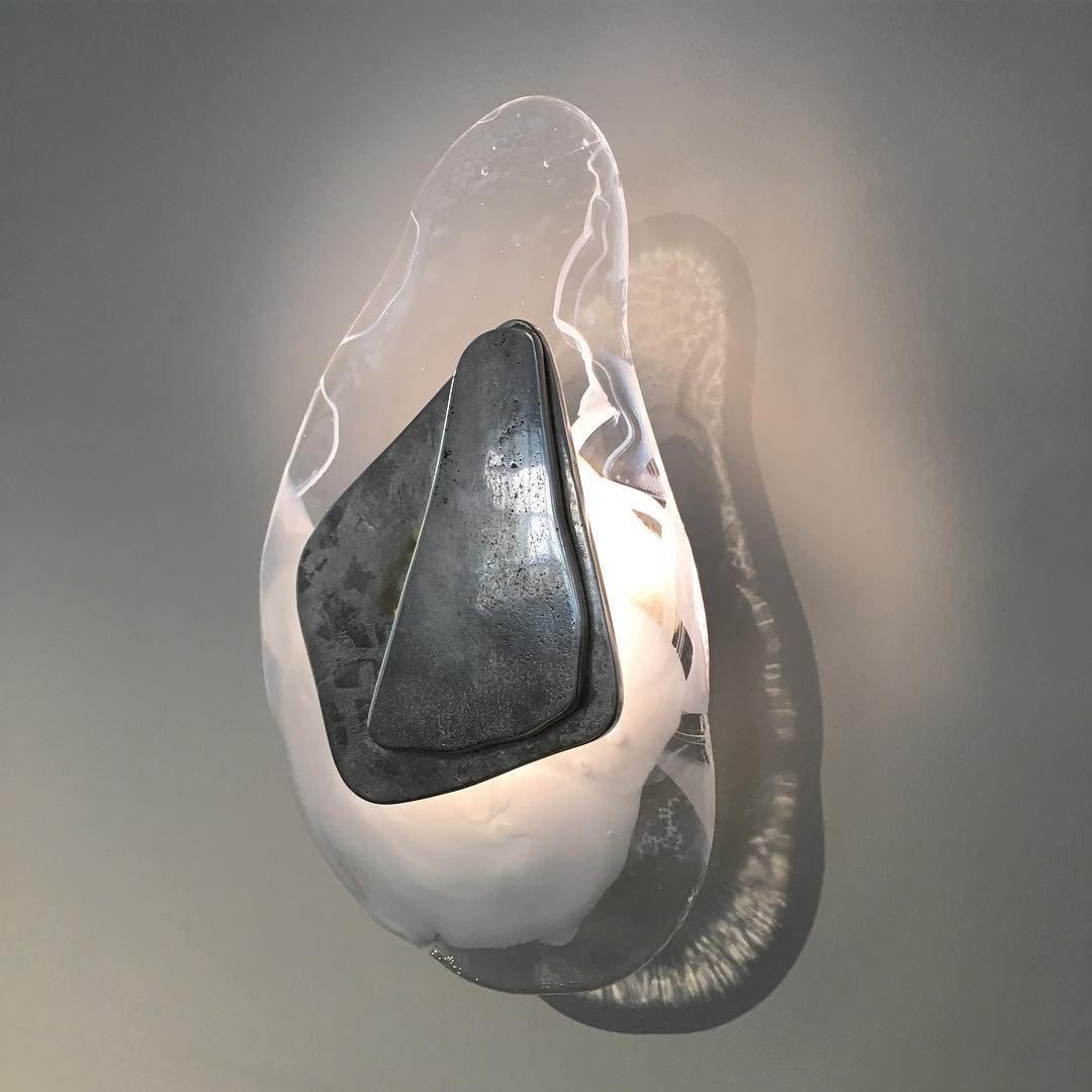 Artistic Glass Wall Sconce – Fluid Design LED Lamp