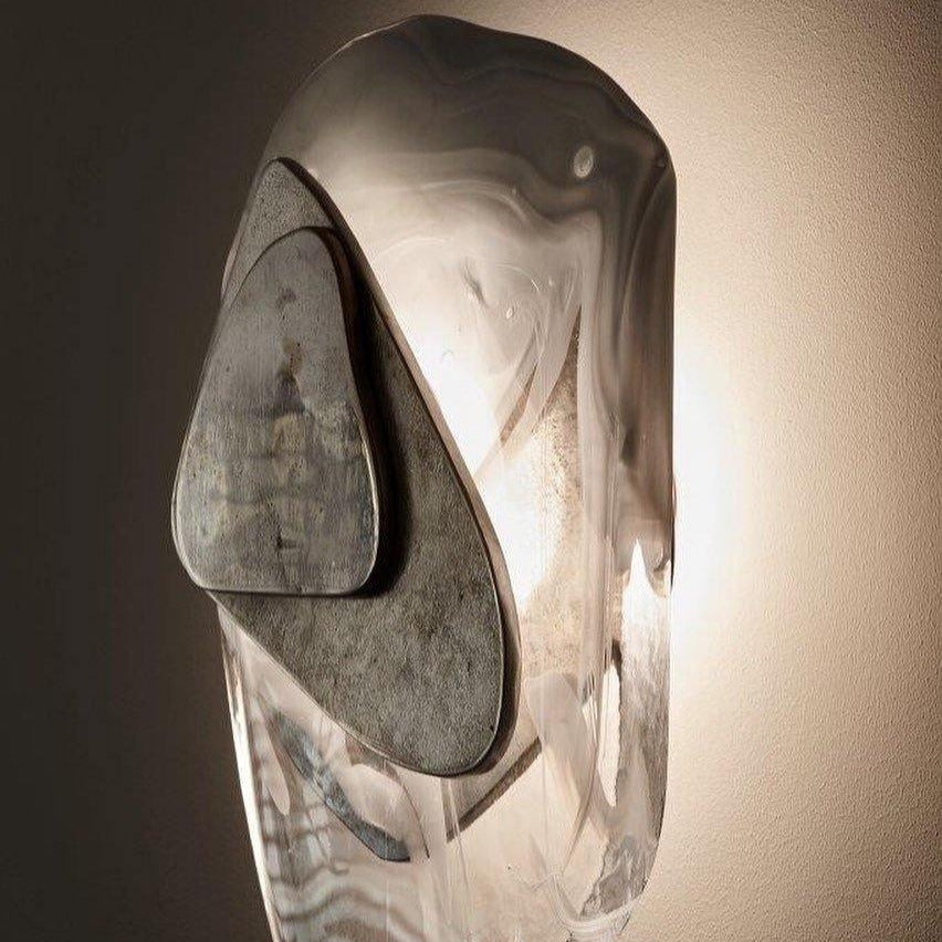 Artistic Glass Wall Sconce – Fluid Design LED Lamp