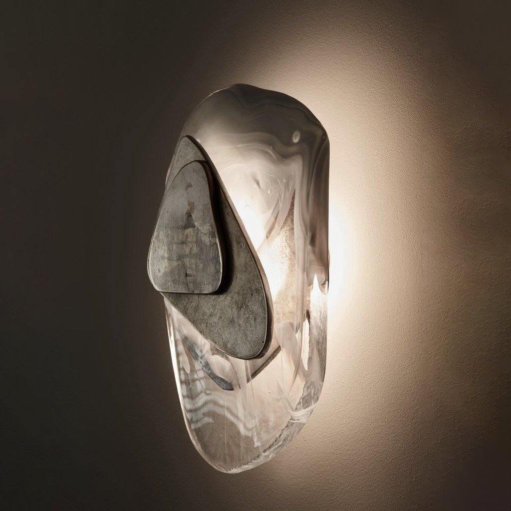 Artistic Glass Wall Sconce – Fluid Design LED Lamp