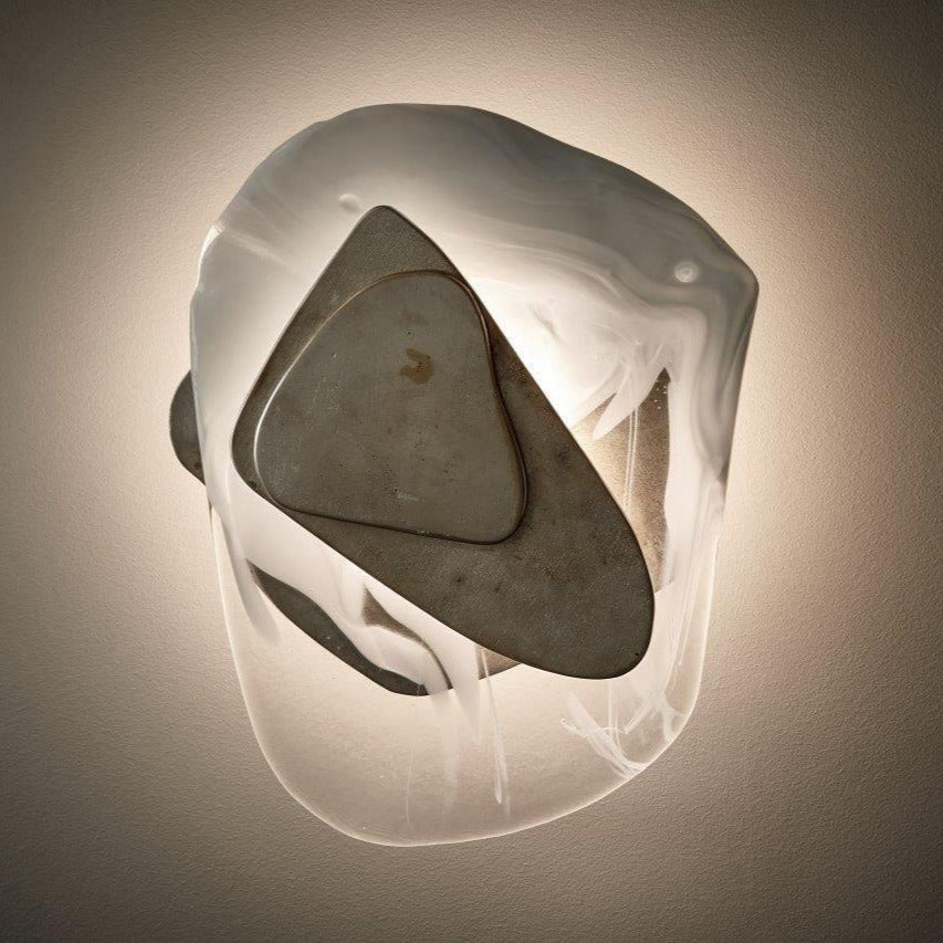 Artistic Glass Wall Sconce – Fluid Design LED Lamp