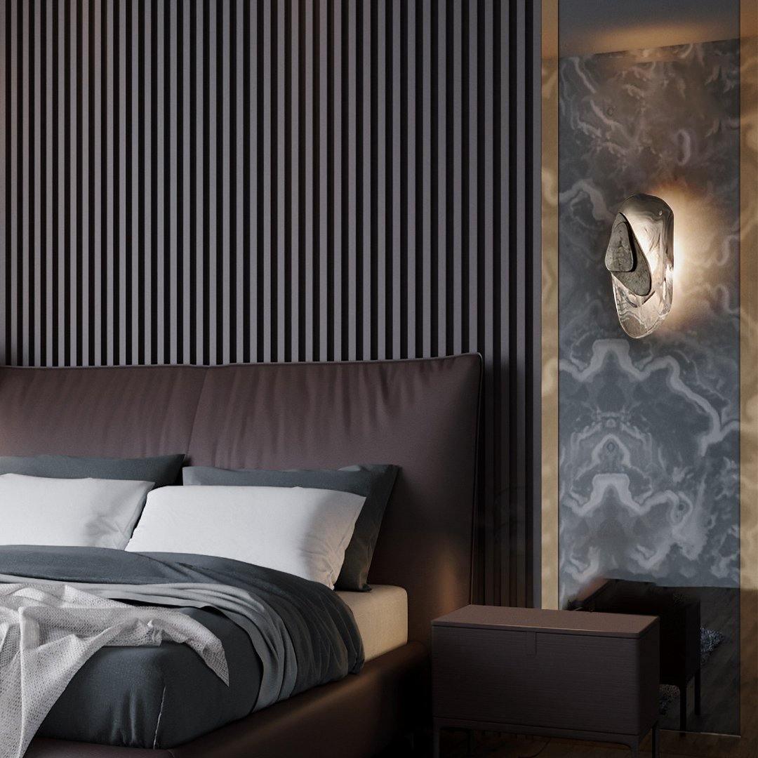 Artistic Glass Wall Sconce – Fluid Design LED Lamp