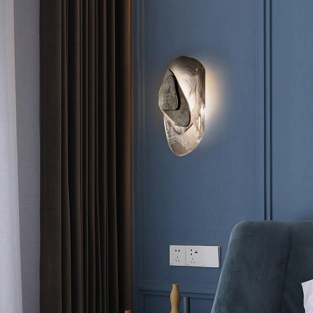 Artistic Glass Wall Sconce – Fluid Design LED Lamp
