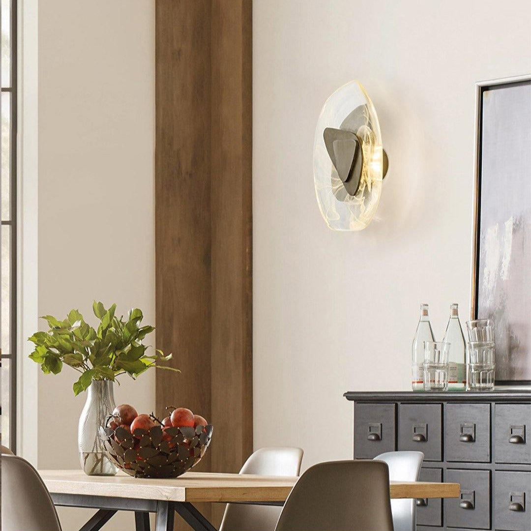 Artistic Glass Wall Sconce – Fluid Design LED Lamp
