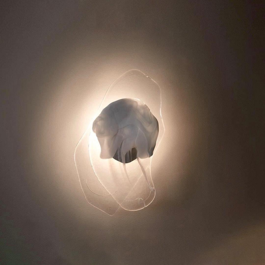 Artistic Glass Wall Sconce – Fluid Design LED Lamp