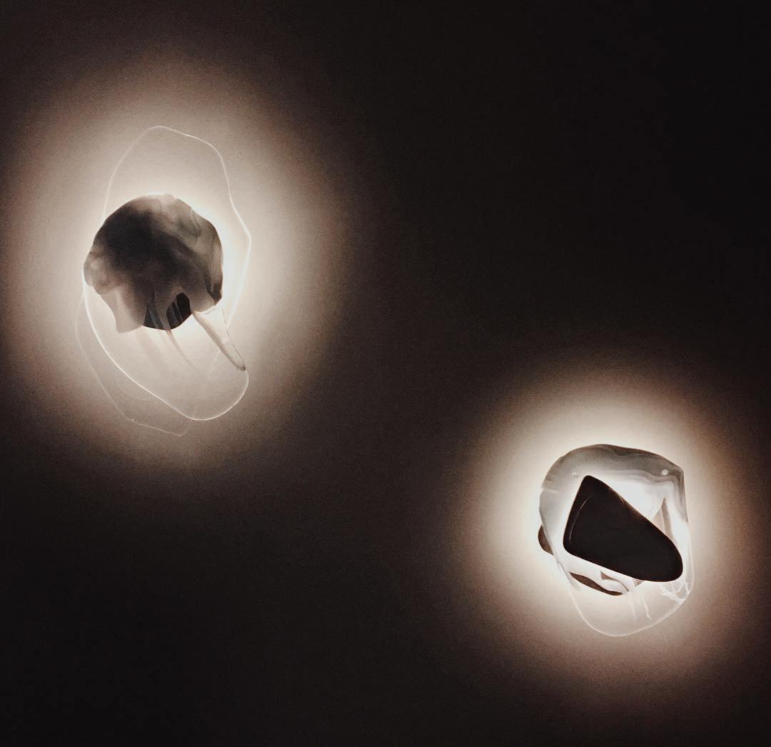 Artistic Glass Wall Sconce – Fluid Design LED Lamp