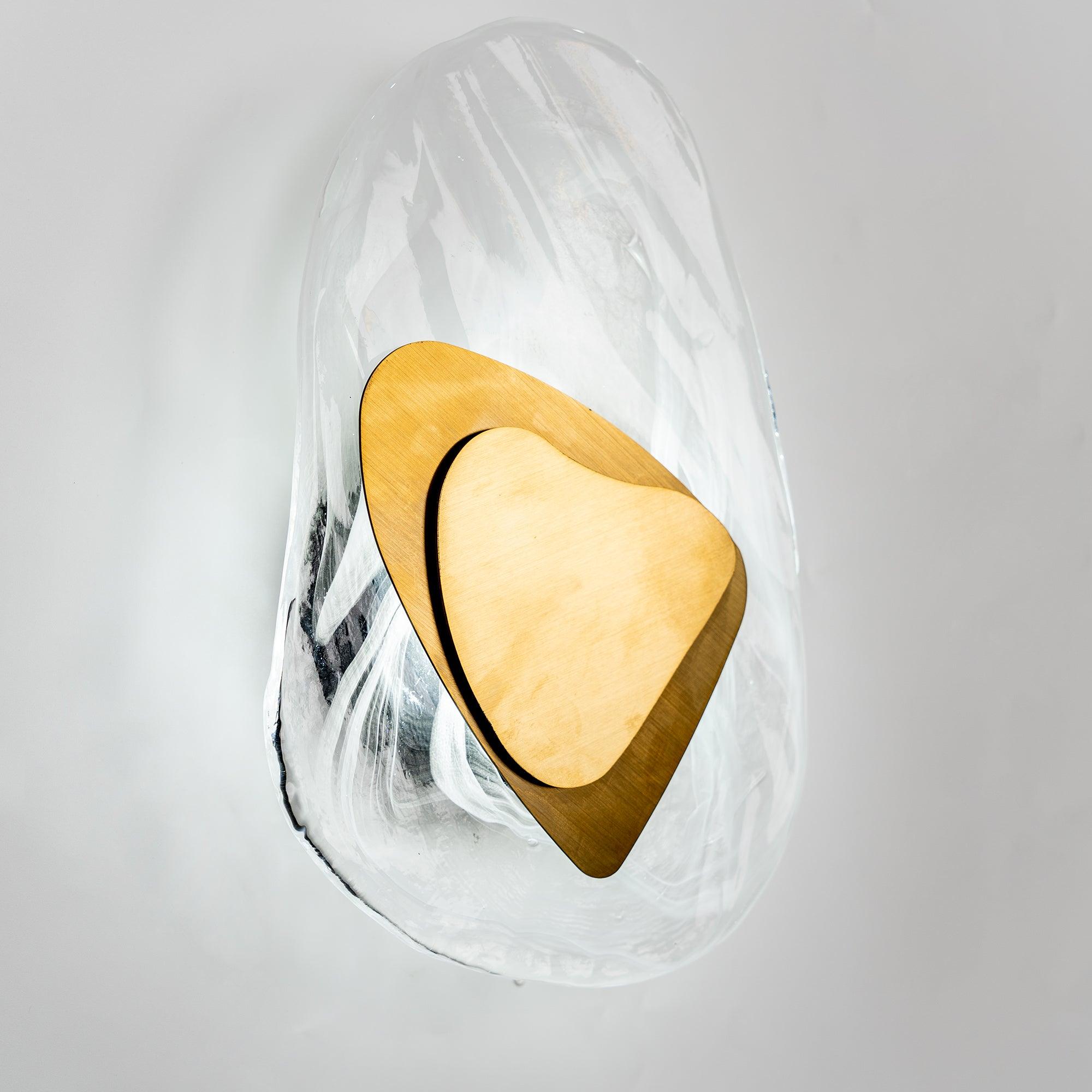 Artistic Glass Wall Sconce – Fluid Design LED Lamp