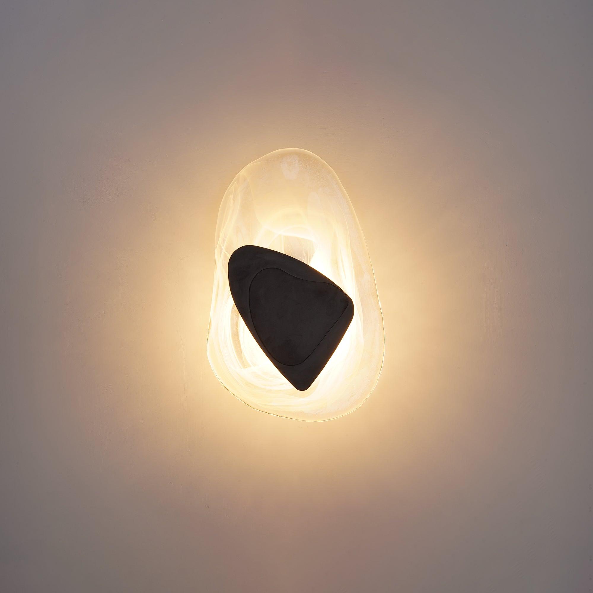 Artistic Glass Wall Sconce – Fluid Design LED Lamp