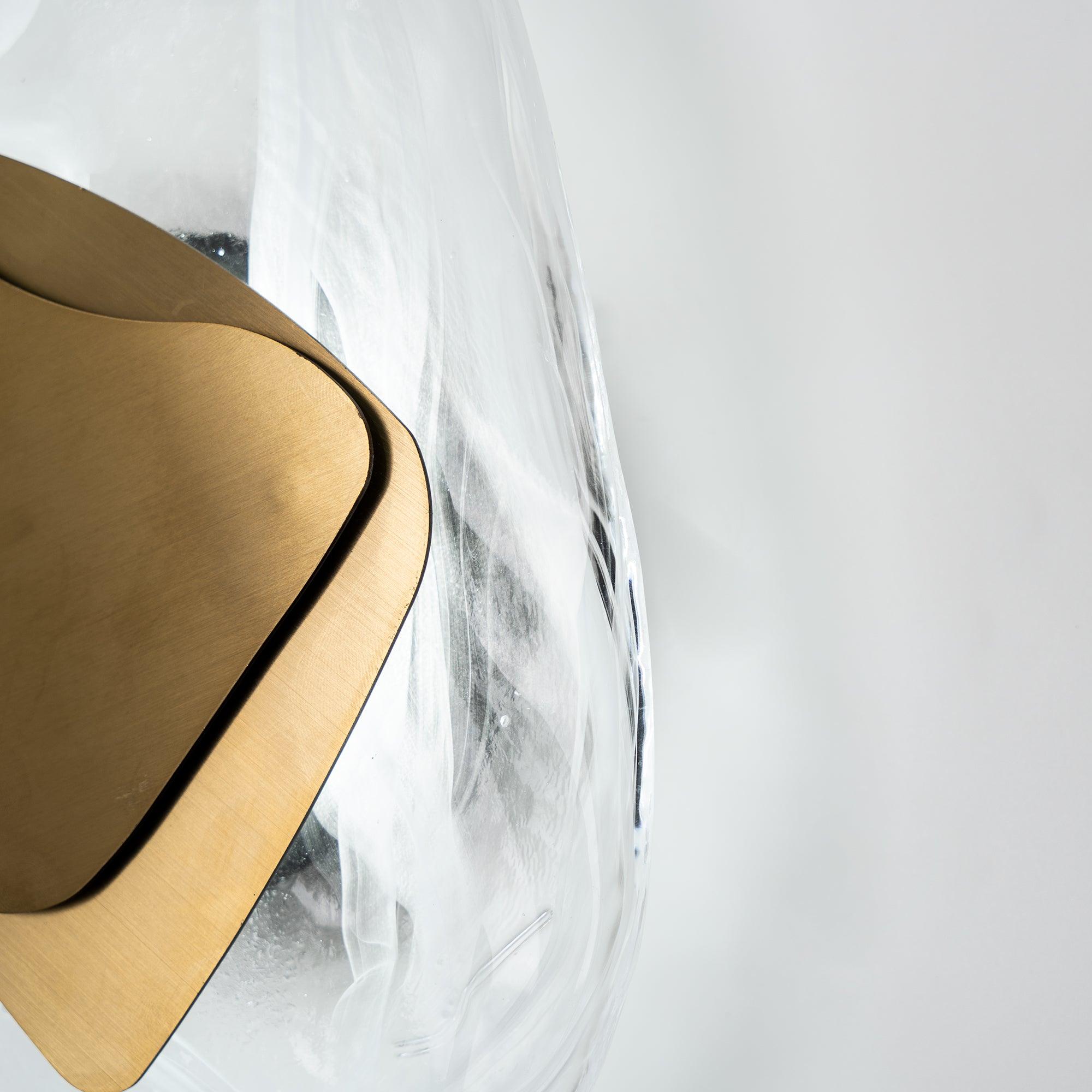 Artistic Glass Wall Sconce – Fluid Design LED Lamp