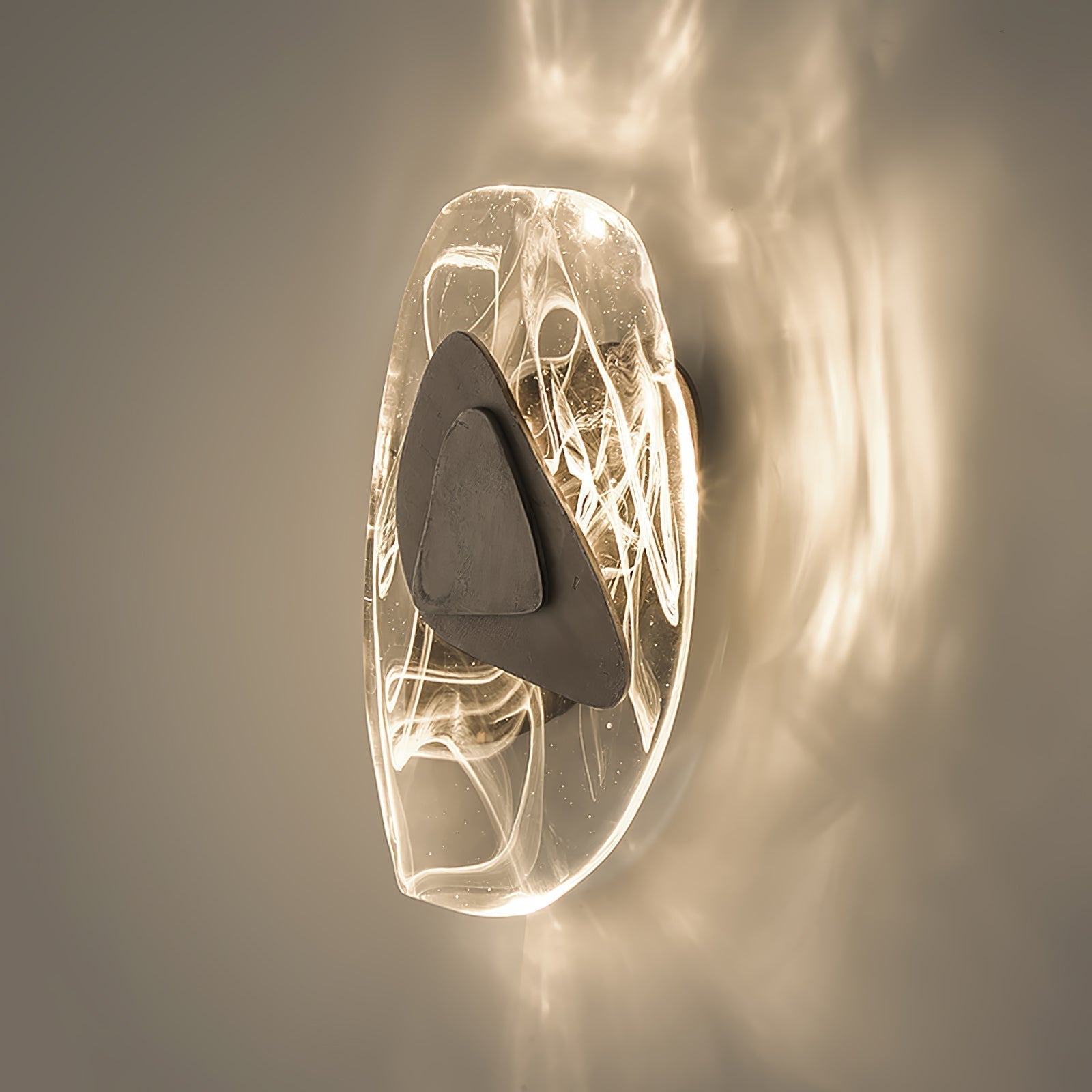 Artistic Glass Wall Sconce – Fluid Design LED Lamp