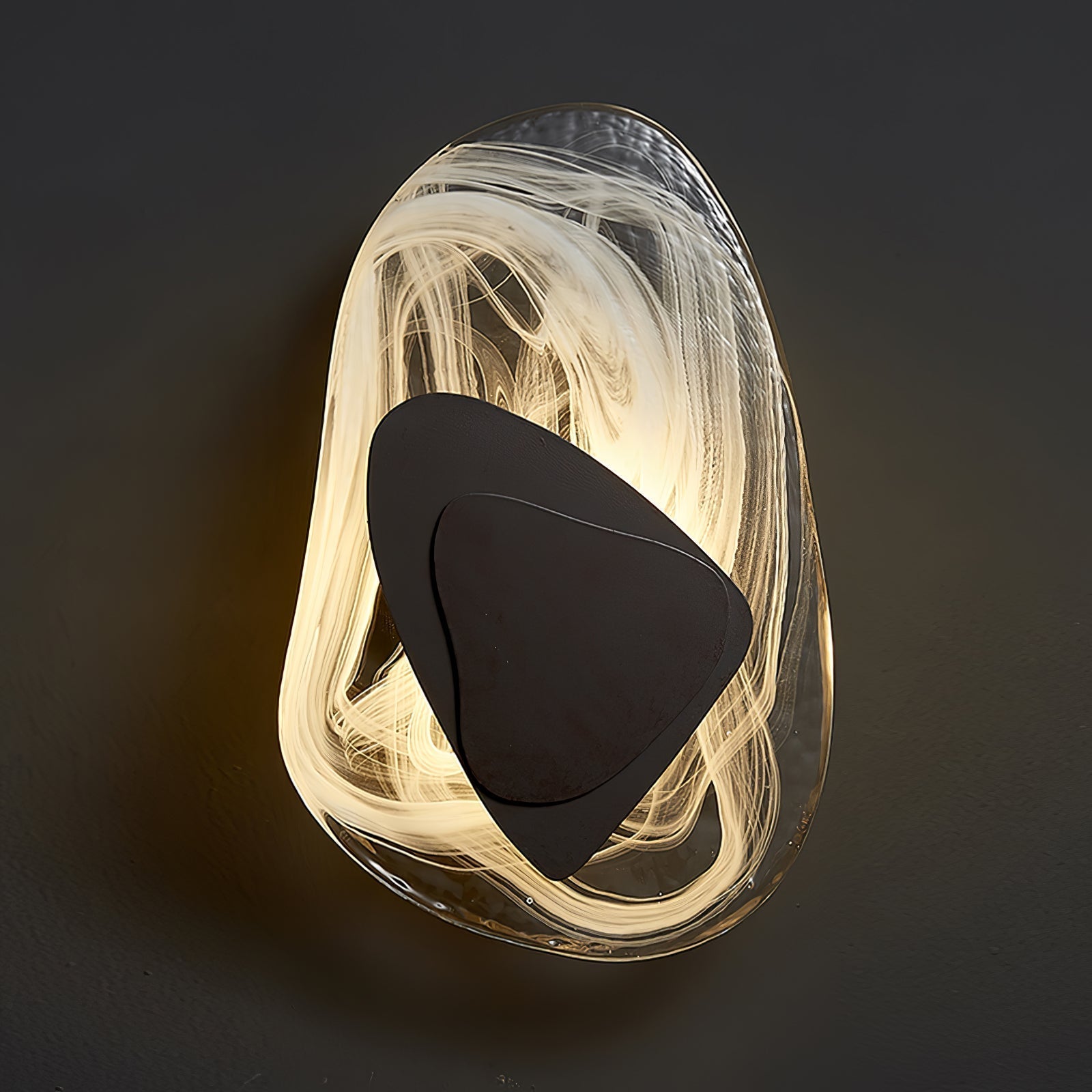Artistic Glass Wall Sconce – Fluid Design LED Lamp
