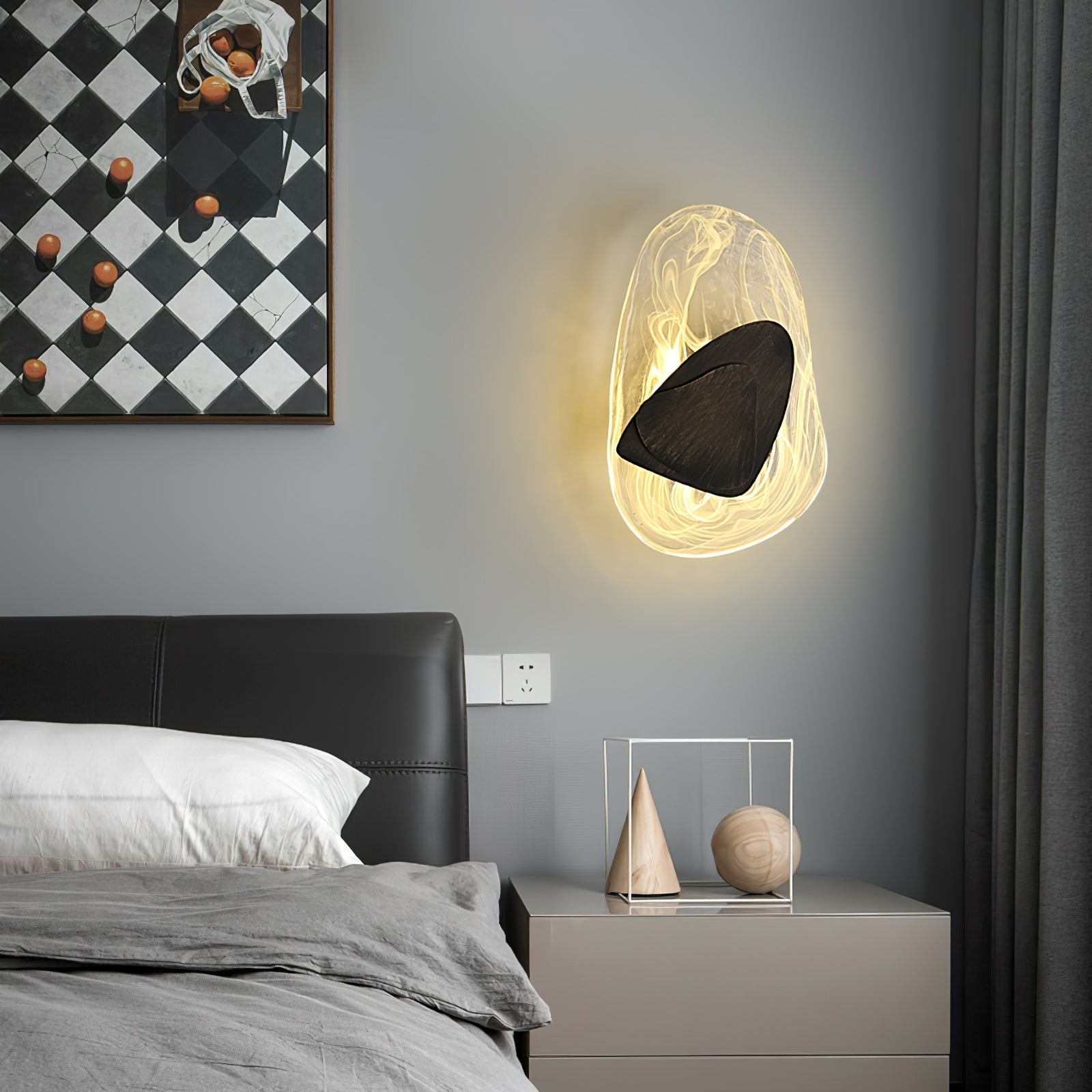 Artistic Glass Wall Sconce – Fluid Design LED Lamp