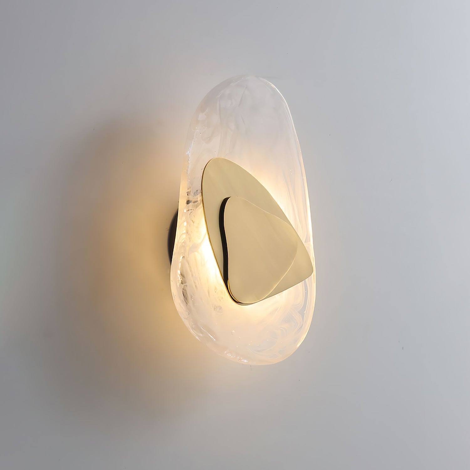 Artistic Glass Wall Sconce – Fluid Design LED Lamp