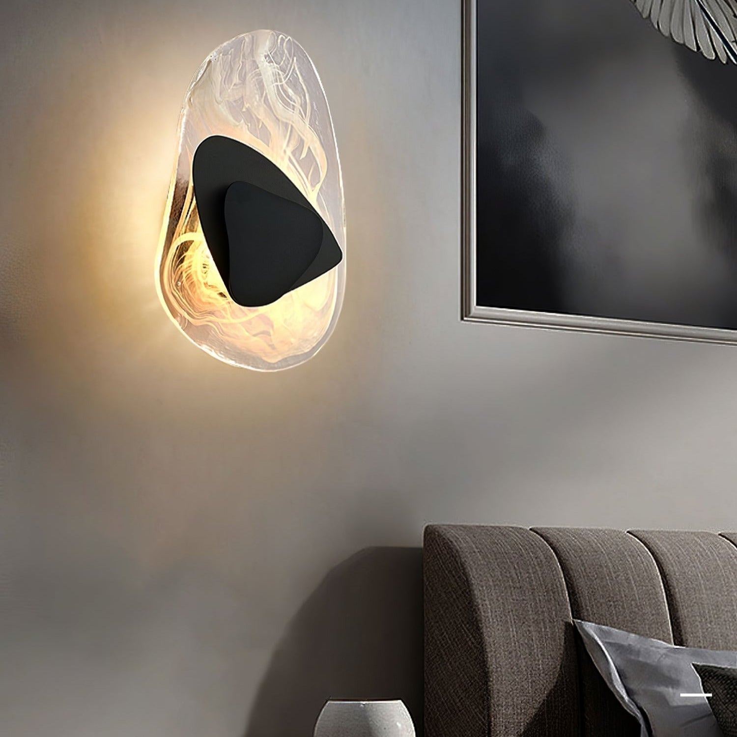 Artistic Glass Wall Sconce – Fluid Design LED Lamp