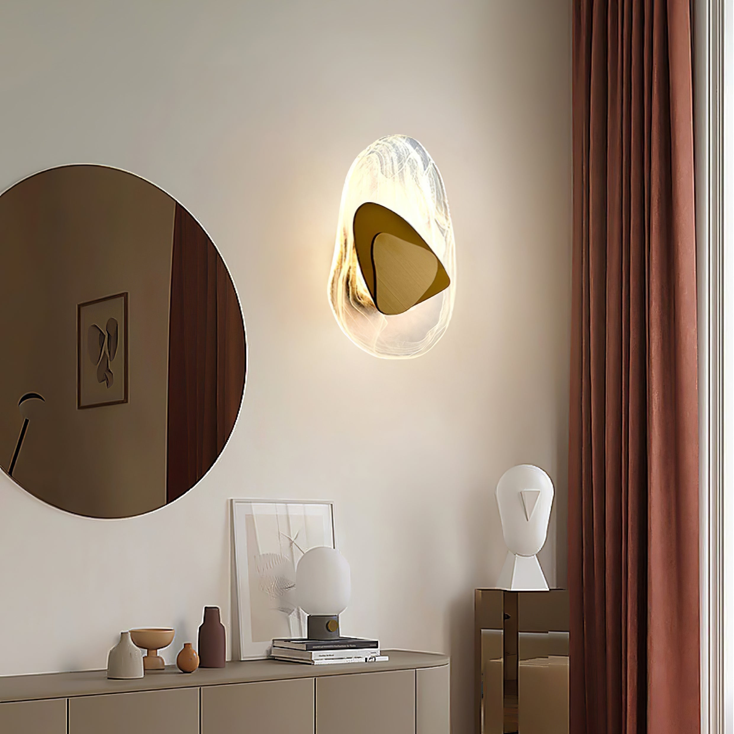 Artistic Glass Wall Sconce – Fluid Design LED Lamp