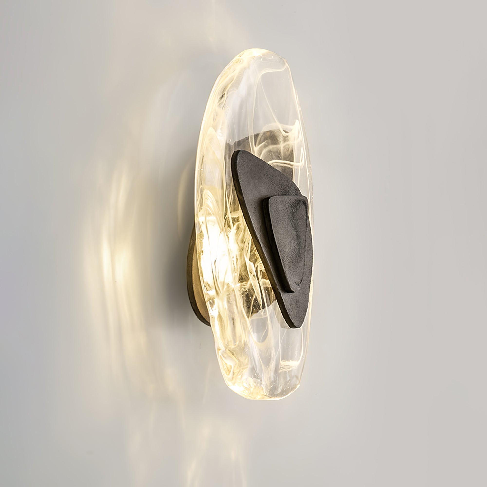 Artistic Glass Wall Sconce – Fluid Design LED Lamp