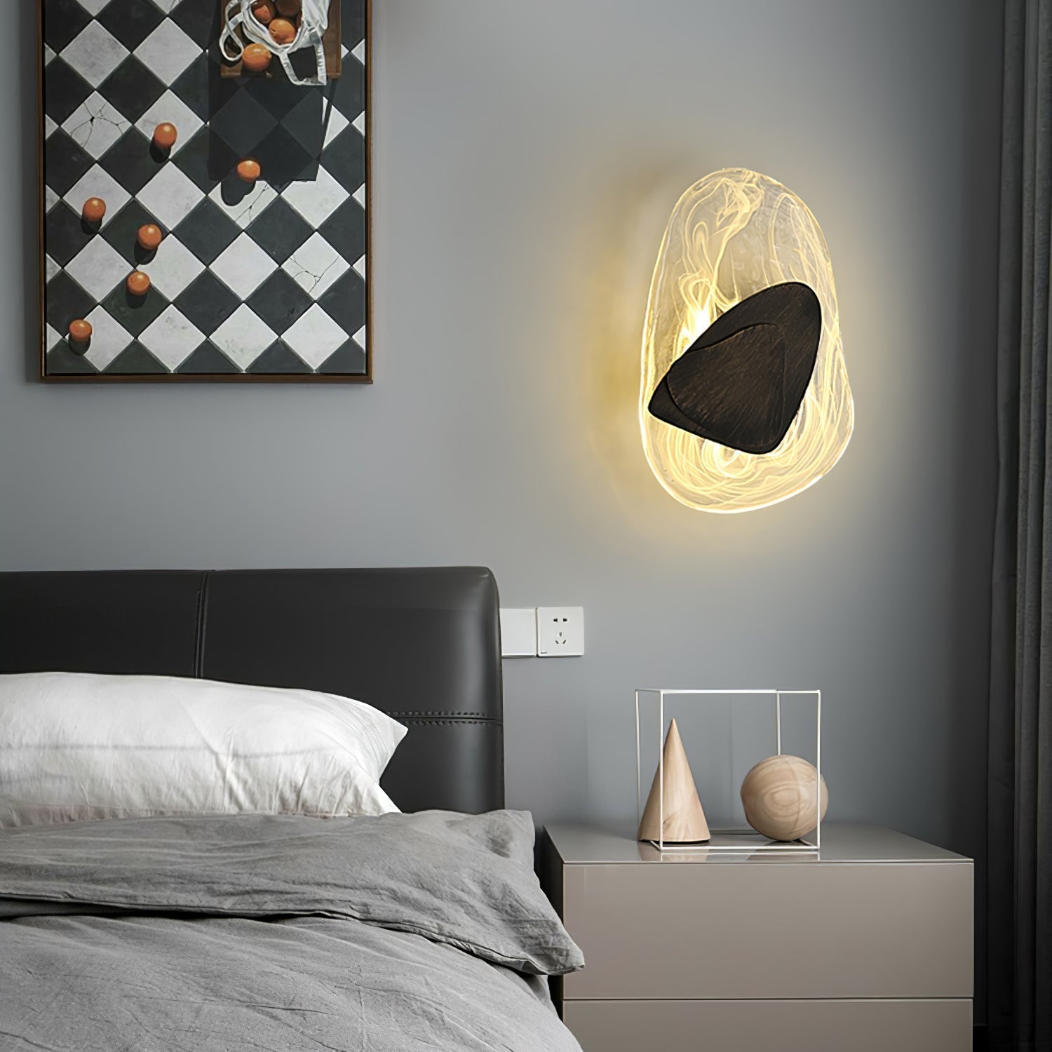 Artistic Glass Wall Sconce – Fluid Design LED Lamp
