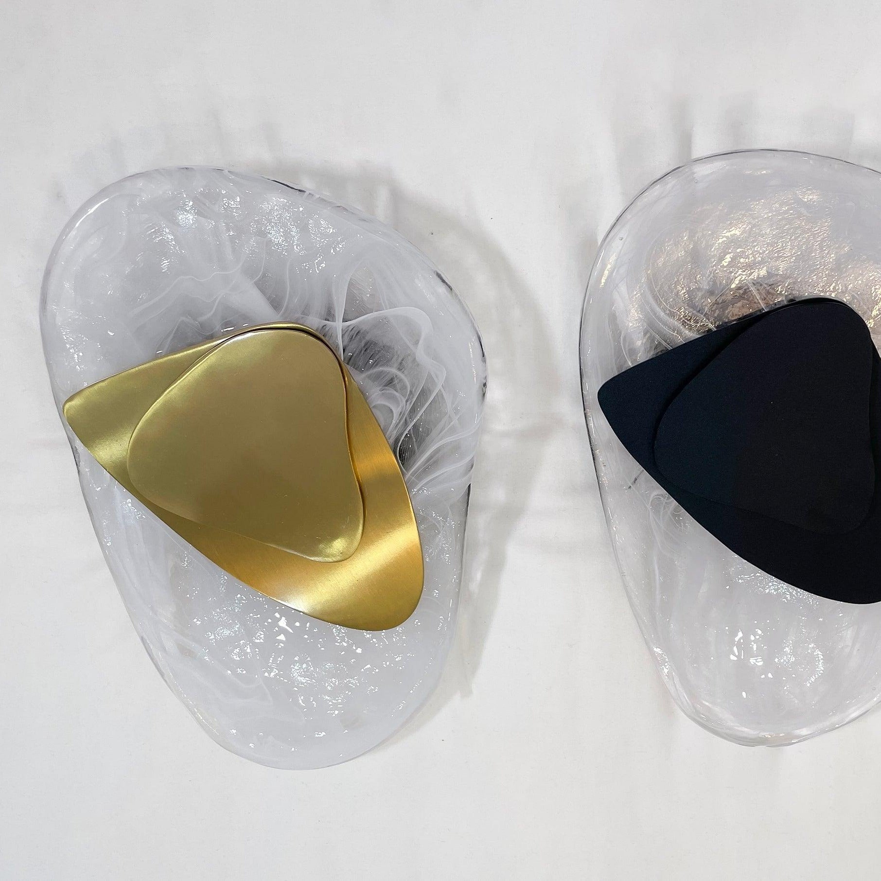 Artistic Glass Wall Sconce – Fluid Design LED Lamp