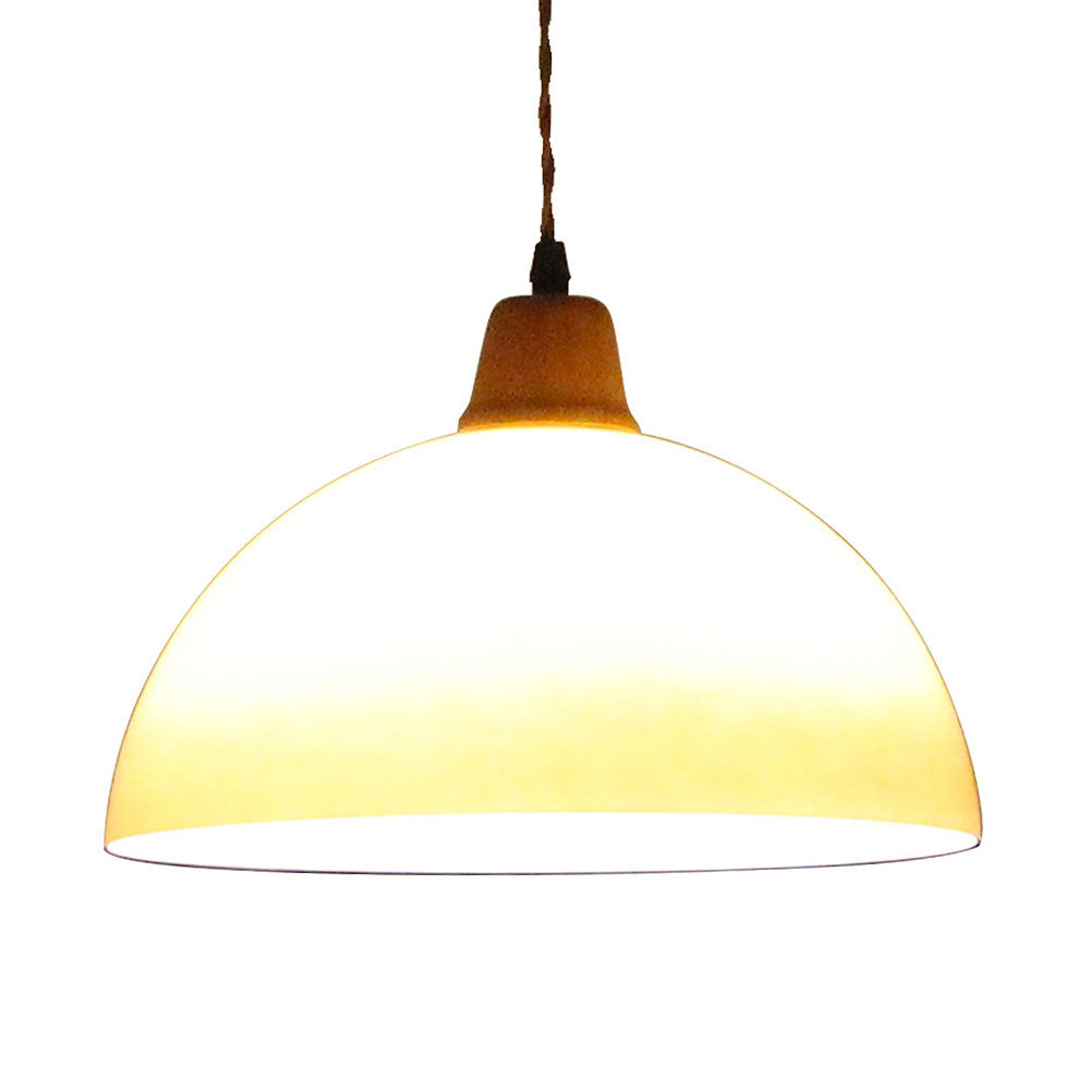 Amber Glass Farmhouse Pendant Lamp | Vintage-Inspired Ceiling Fixture