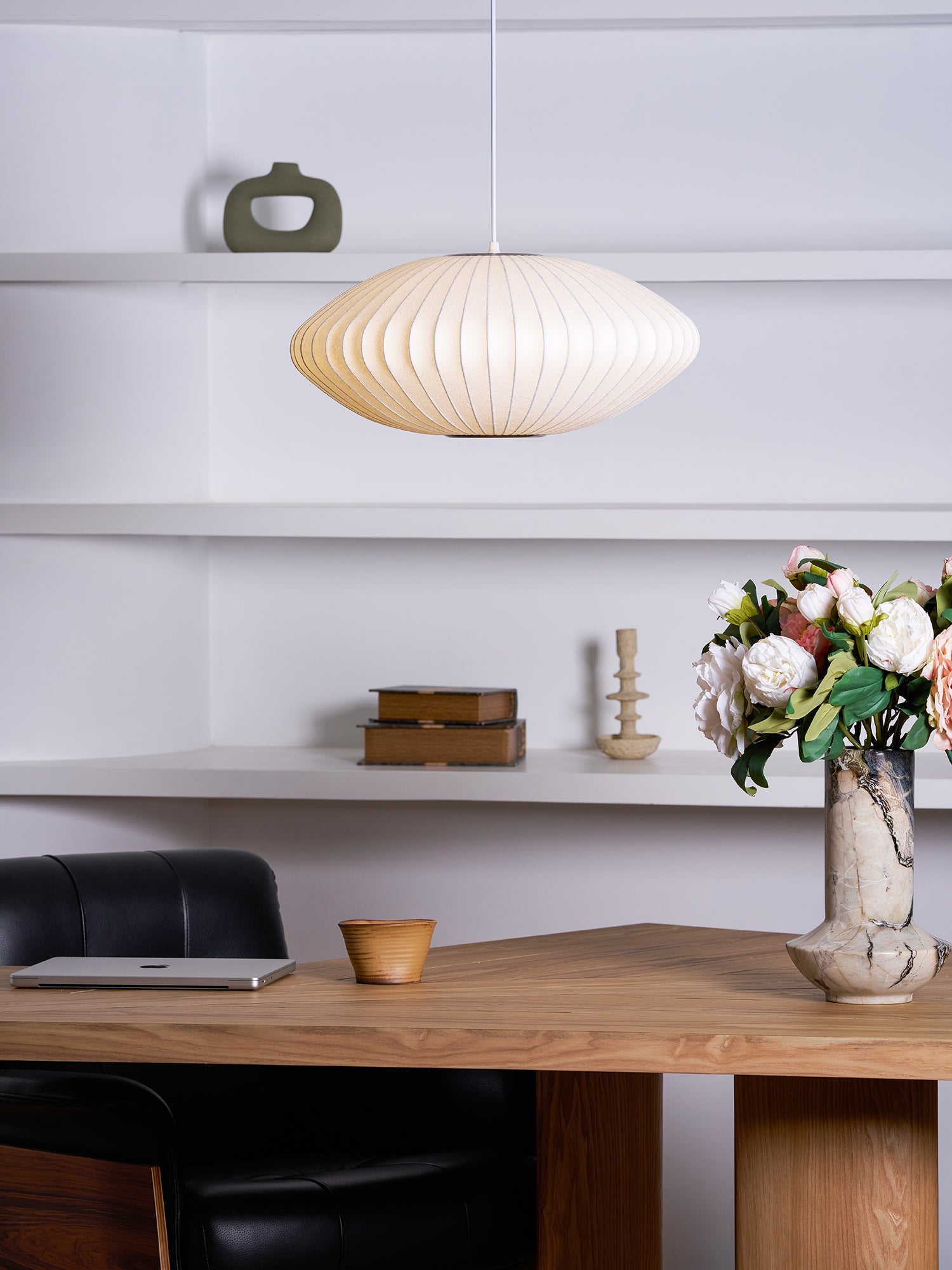 Modern Mulberry Fabric Bubble Chandelier – Hallway Decorative Pendant Lamp