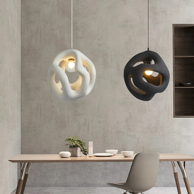 Wabi Sabi Resin LED Pendant Light | Japanese-Style Pendant Light