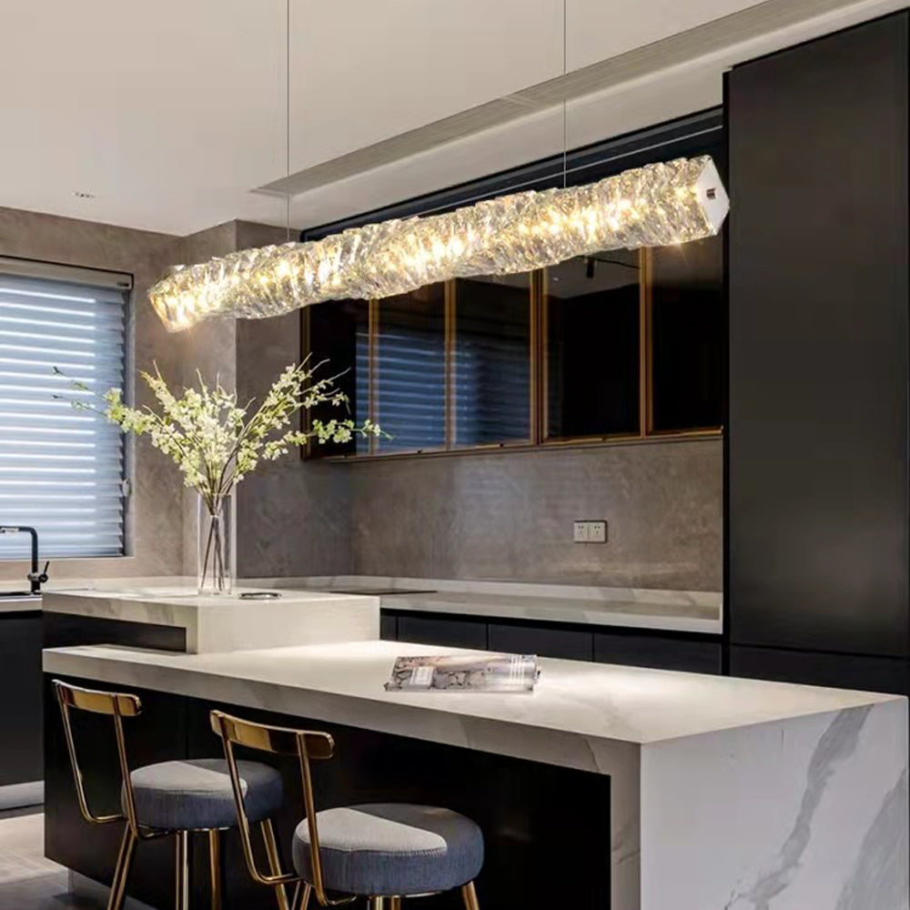 LED Crystal Pendant Light – Sleek Contemporary Design